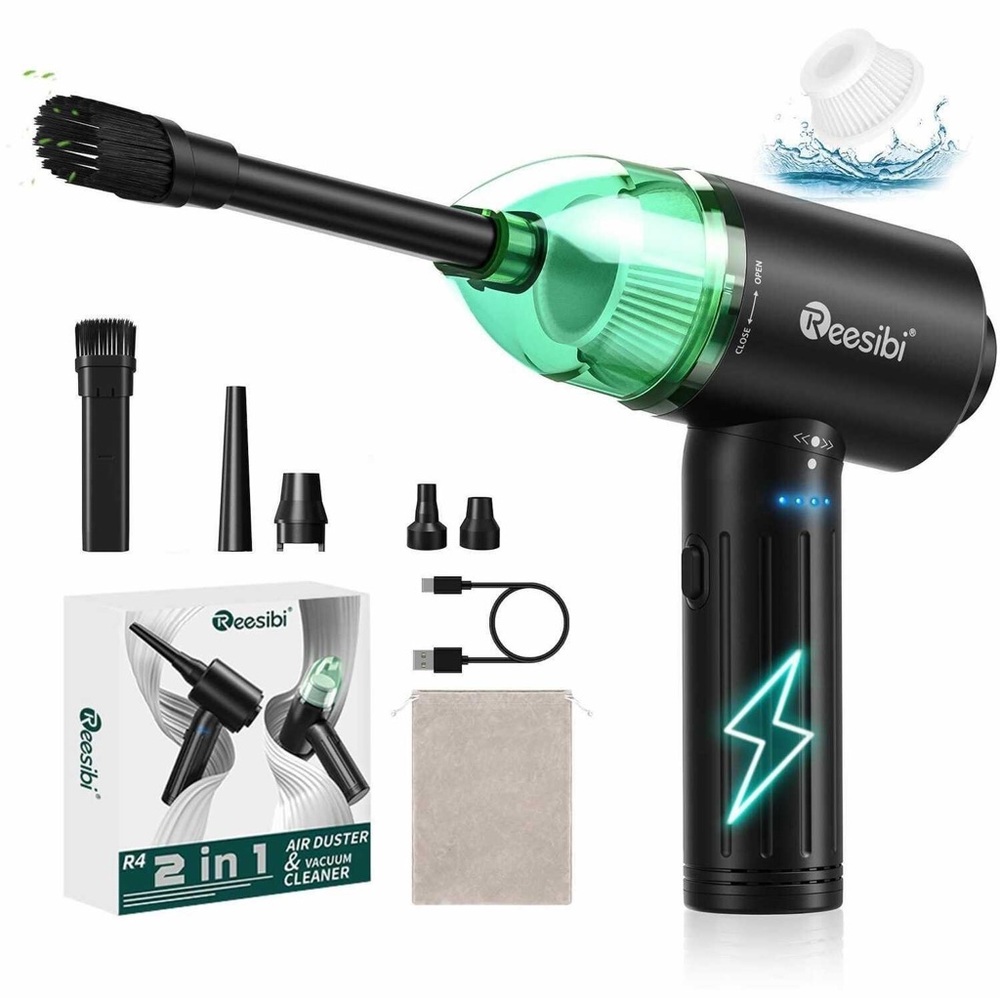 NEW 2 in 1 Cordless Handheld Vacuum & Air Duster Rechargeable Black Highly Rated